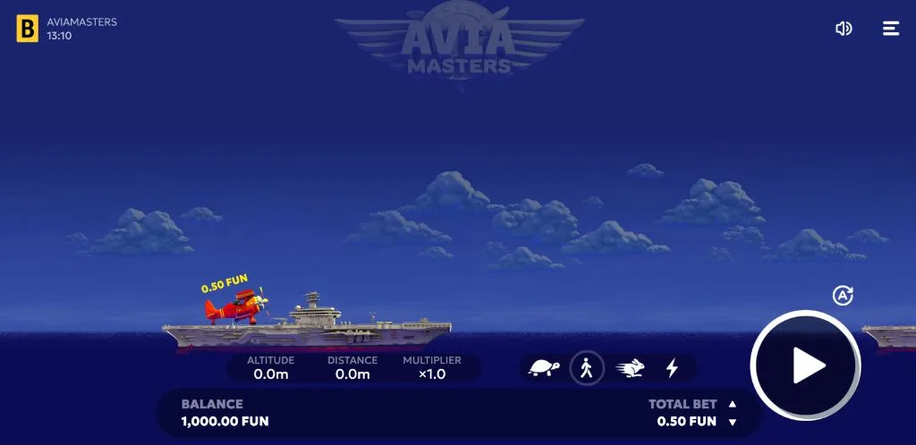 Aviamasters demo carrier launch with the plane ready for take-off