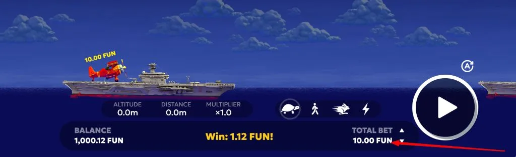 Aviamasters plane landing on the carrier with a win